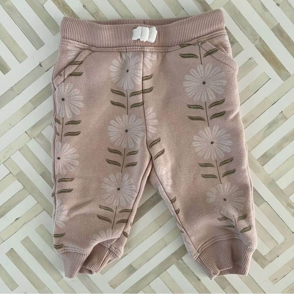 LITTLE CO. Floral Dusty Rose Boho Bundle, 6mo